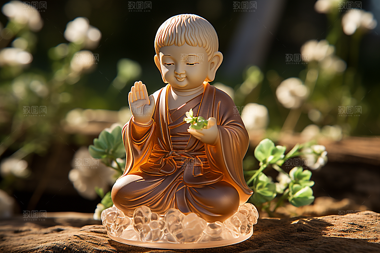 禅意佛像宗教雕塑素材