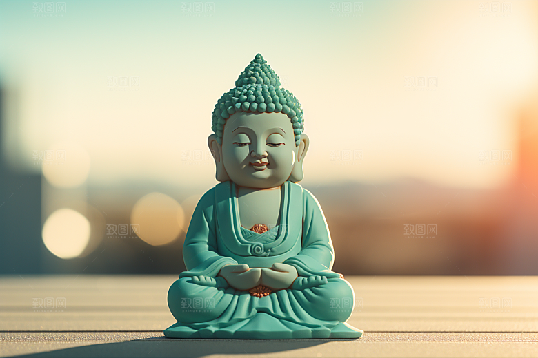 禅意佛像雕像高清素材