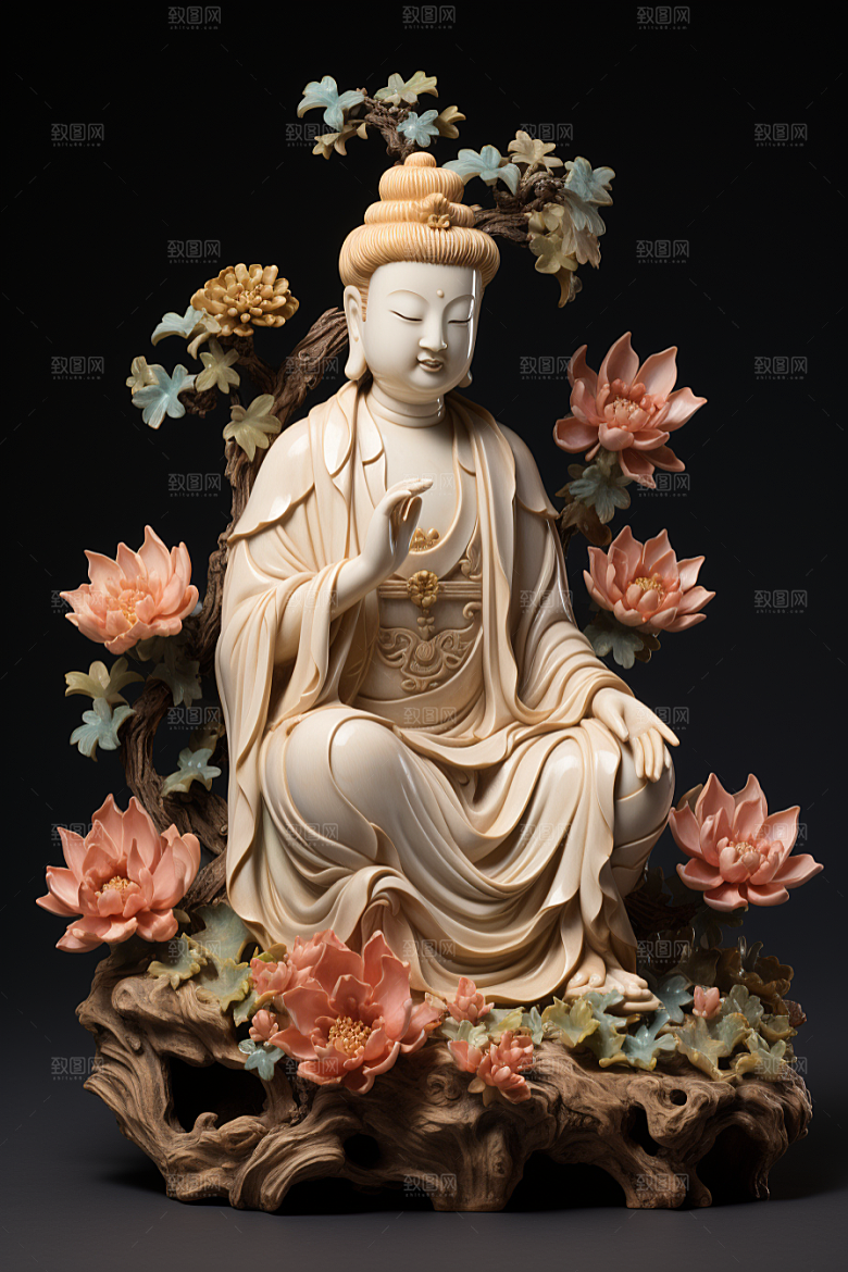禅意佛像宗教信仰素材