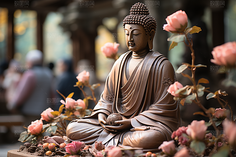 禅意佛像佛教高清素材