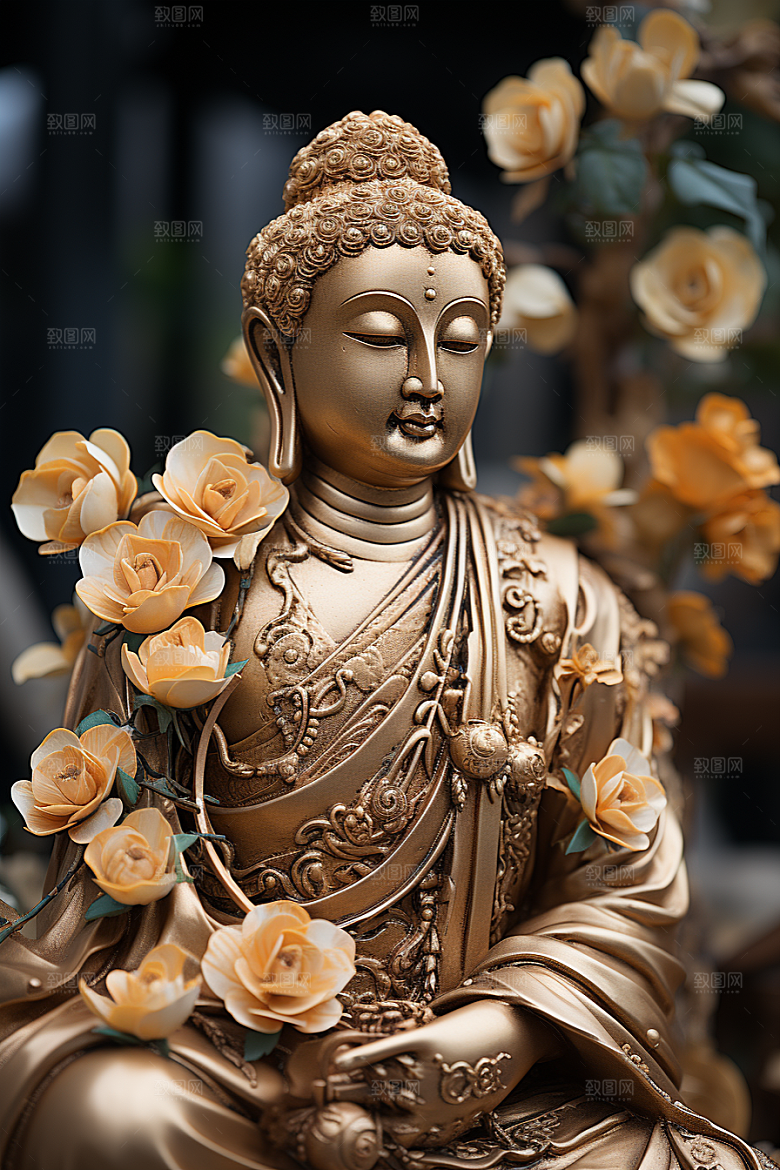 禅意佛像信仰石雕素材