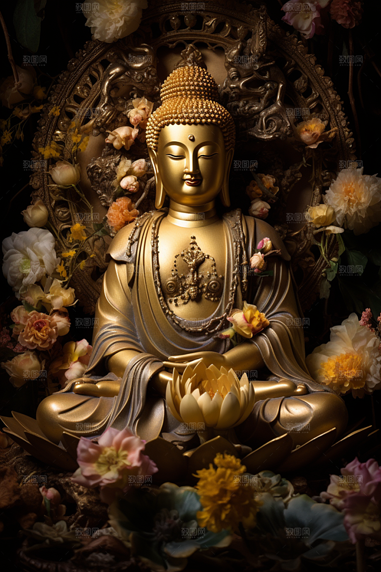 禅意佛像平和宗教素材