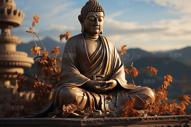 禅意佛像雕塑石雕素材