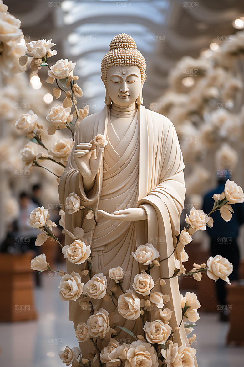 禅意佛像高清宗教素材