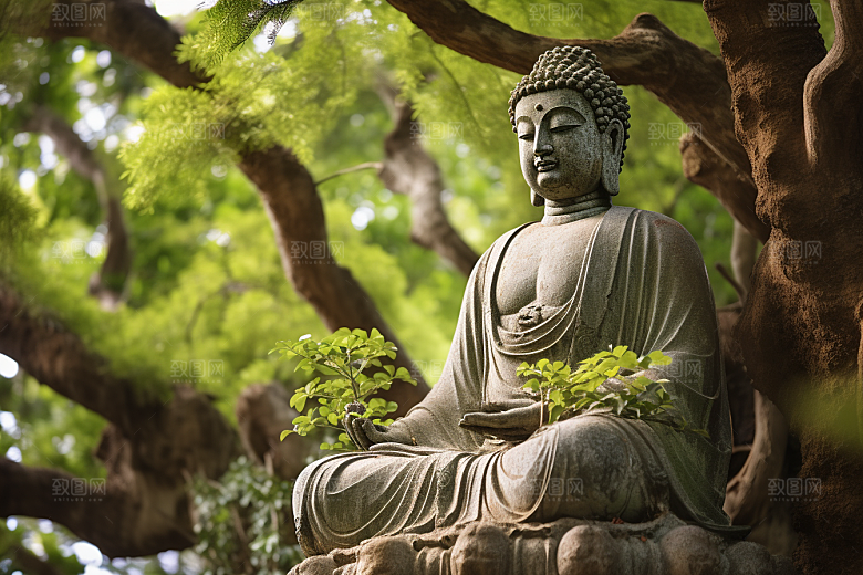 禅意佛像高清宗教素材