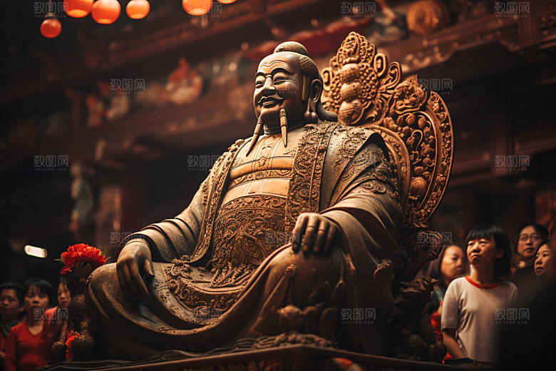 禅意佛像氛围自然环境素材