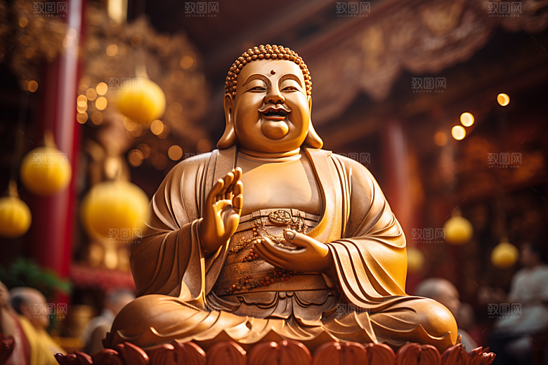 禅意佛像佛教氛围素材
