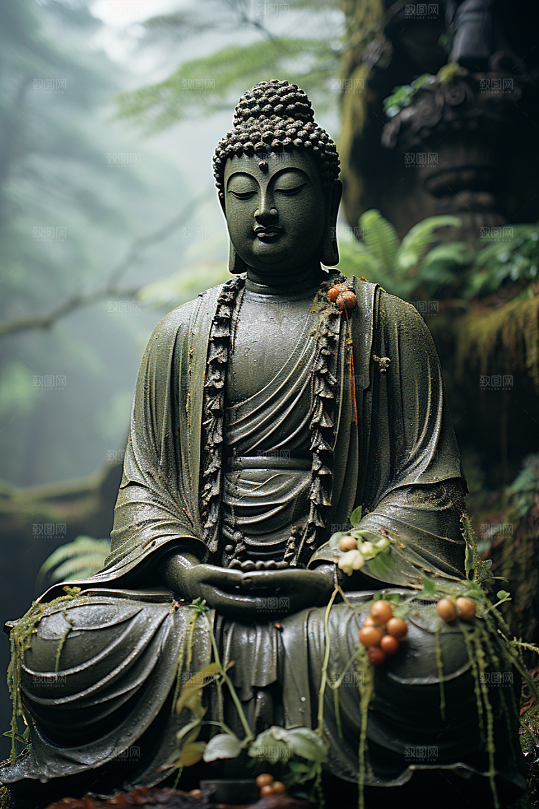 禅意佛像氛围高清素材