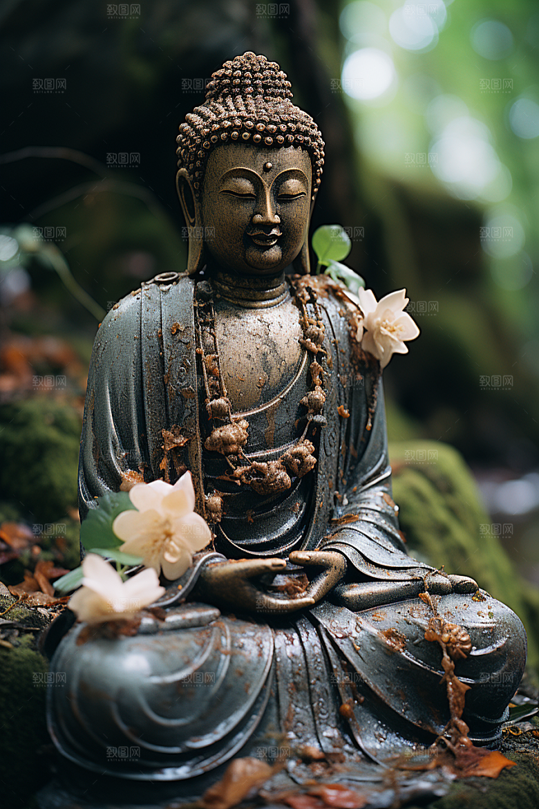 禅意佛像佛教信仰素材