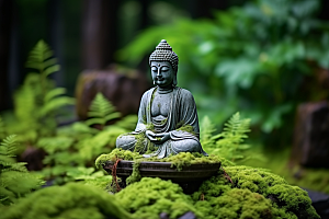 禅意佛像高清雕像素材