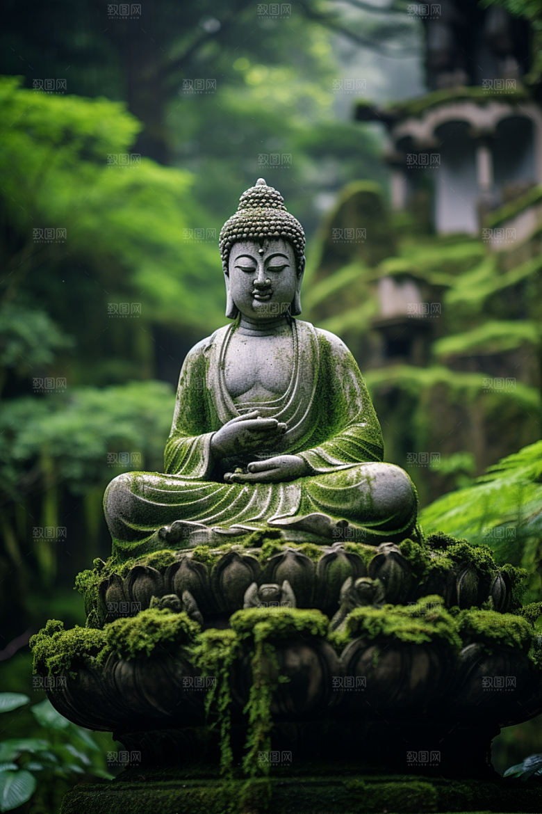 禅意佛像高清雕塑素材