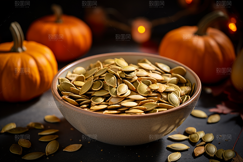 炒瓜子美味香酥摄影图