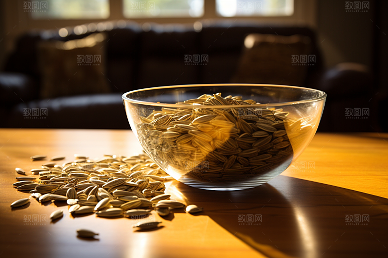 炒瓜子南瓜子干货摄影图