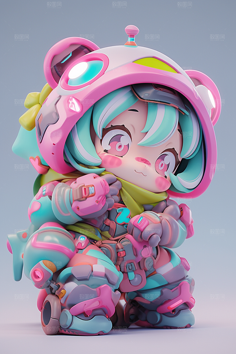 潮流玩偶3D涂鸦模型