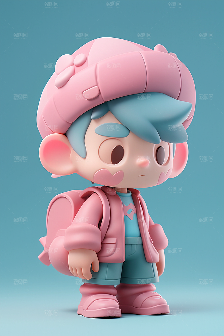 潮流玩偶高清3D模型