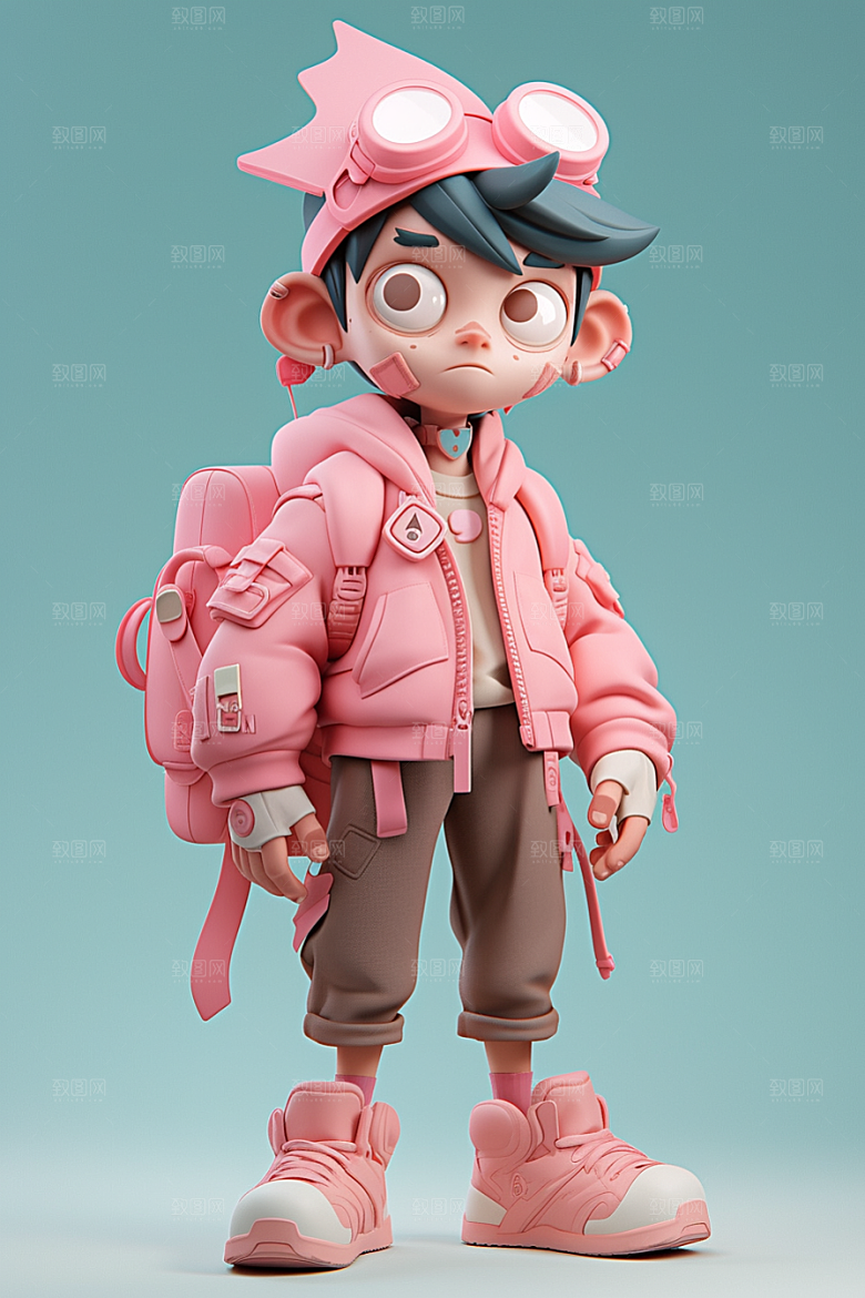 潮流玩偶卡通3D模型