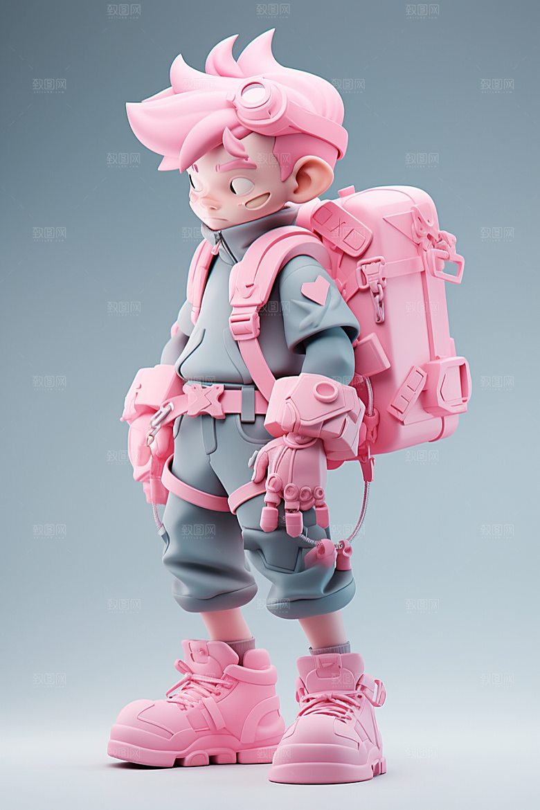 潮流玩偶3D手办模型