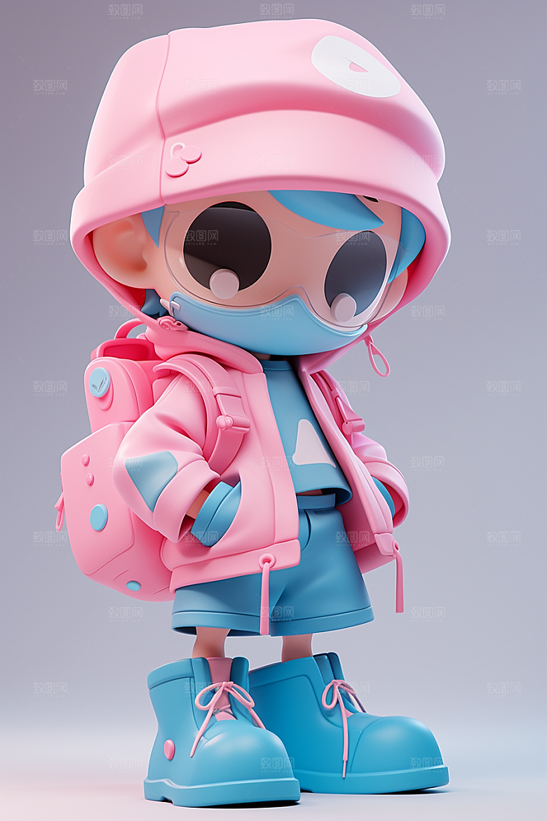 潮流玩偶立体3D模型