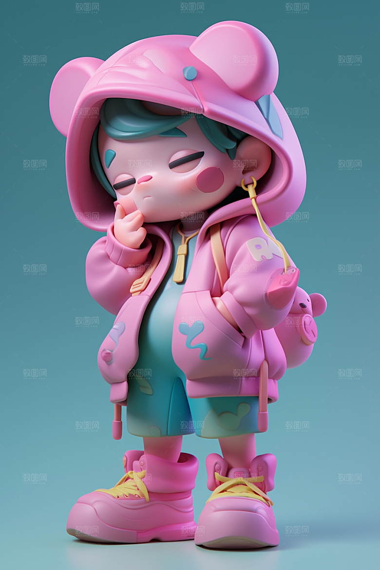 潮流玩偶可爱立体模型