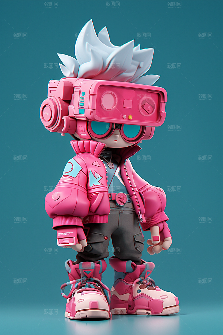 潮流玩偶时尚3D模型