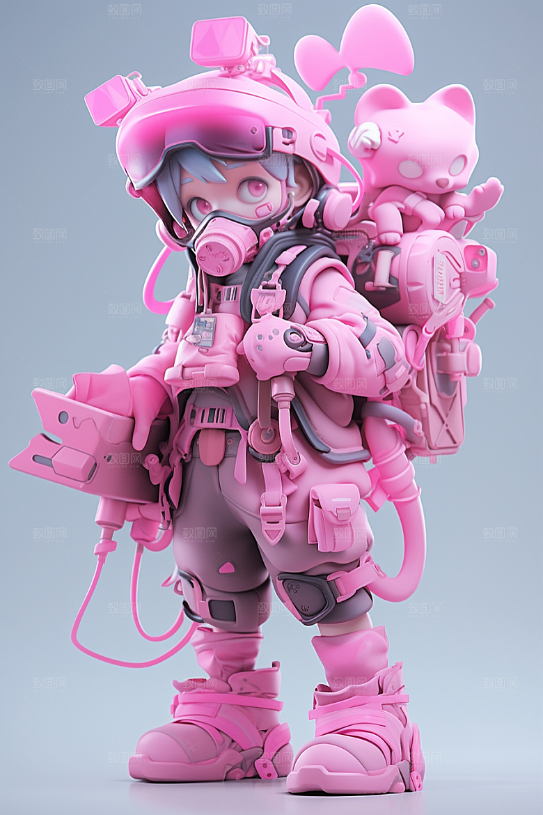 潮流玩偶3D时尚模型