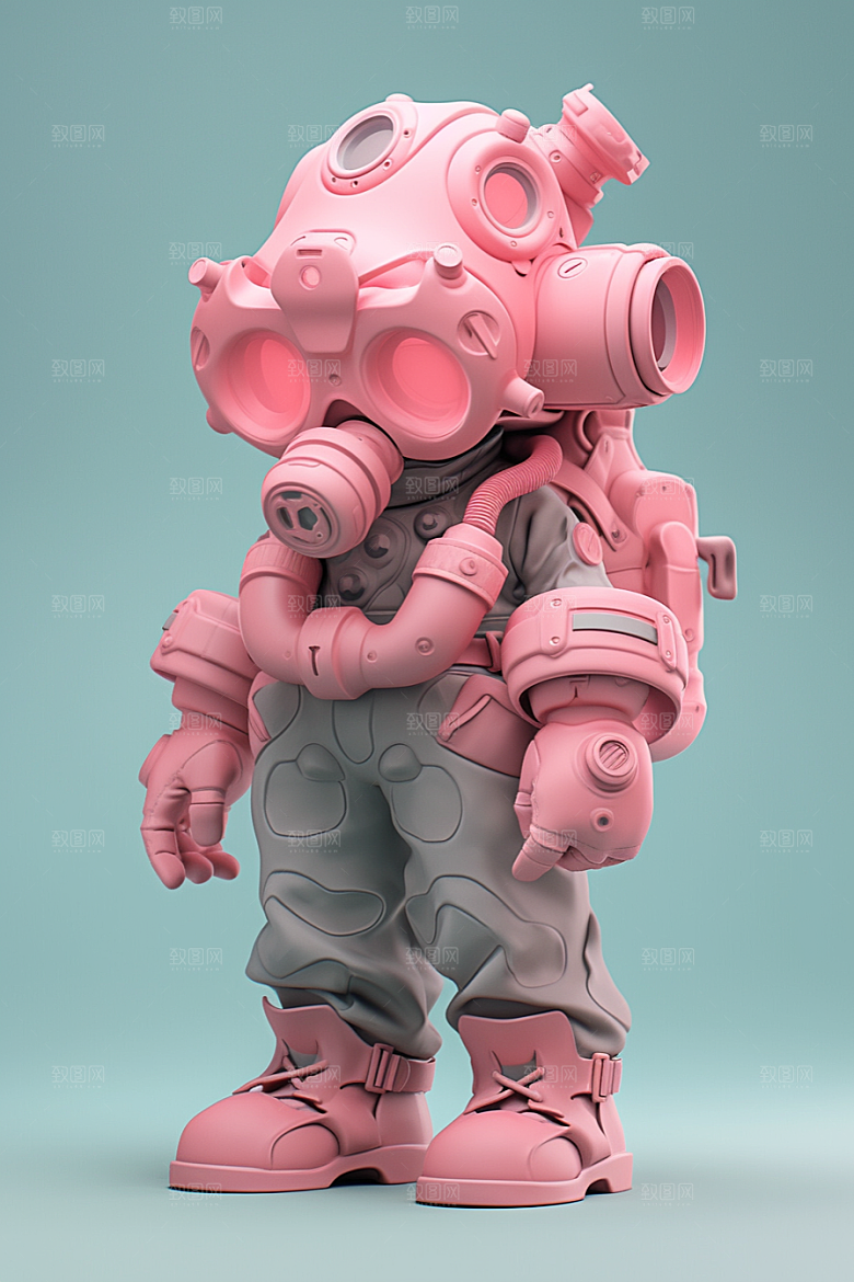 潮流玩偶高清3D模型