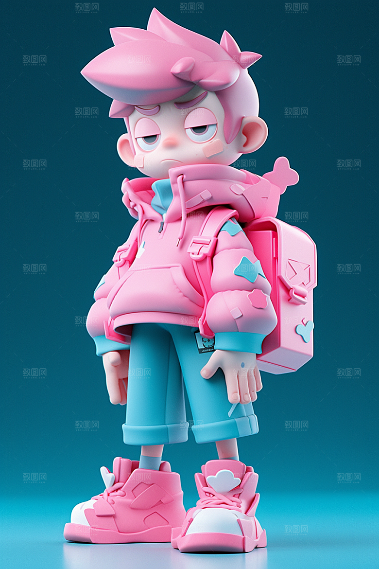 潮流玩偶立体高清模型