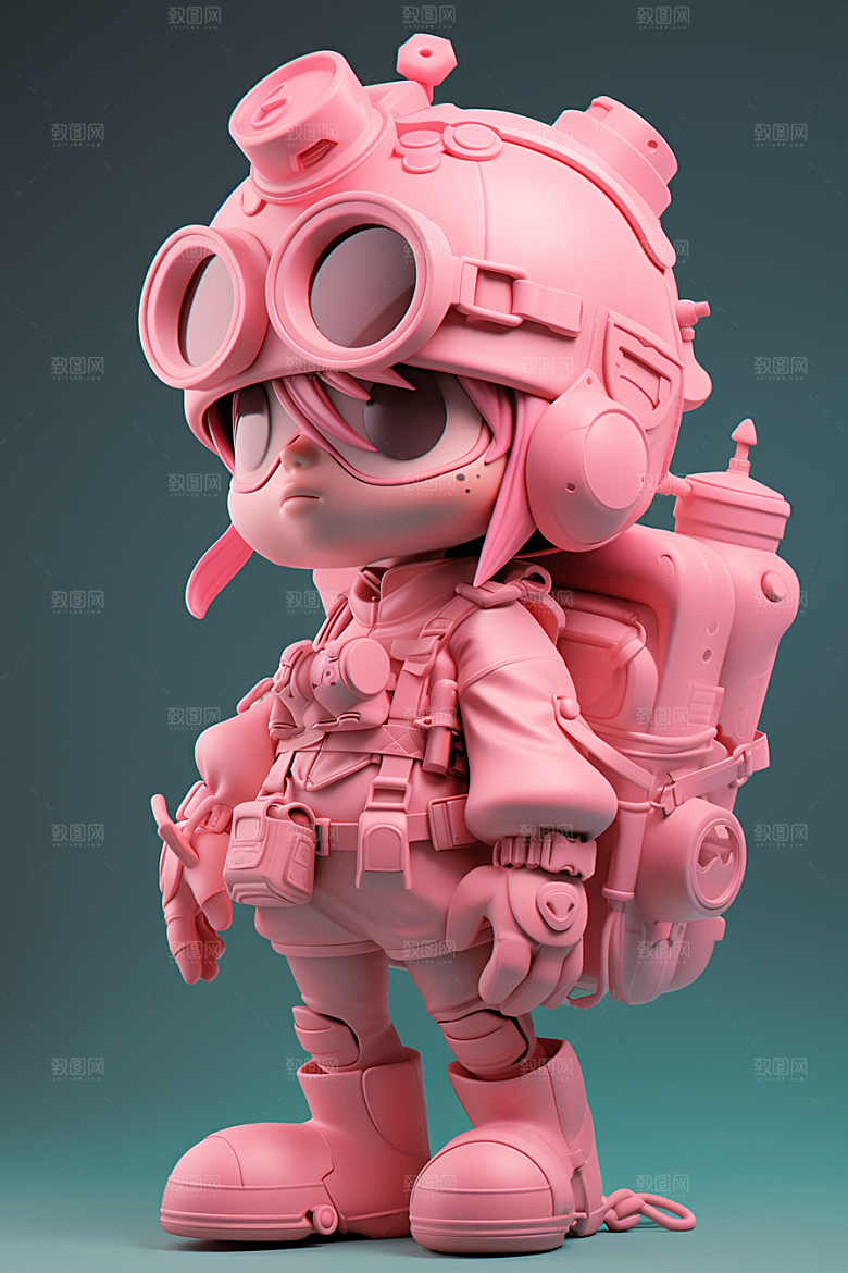 潮流玩偶3D时尚模型