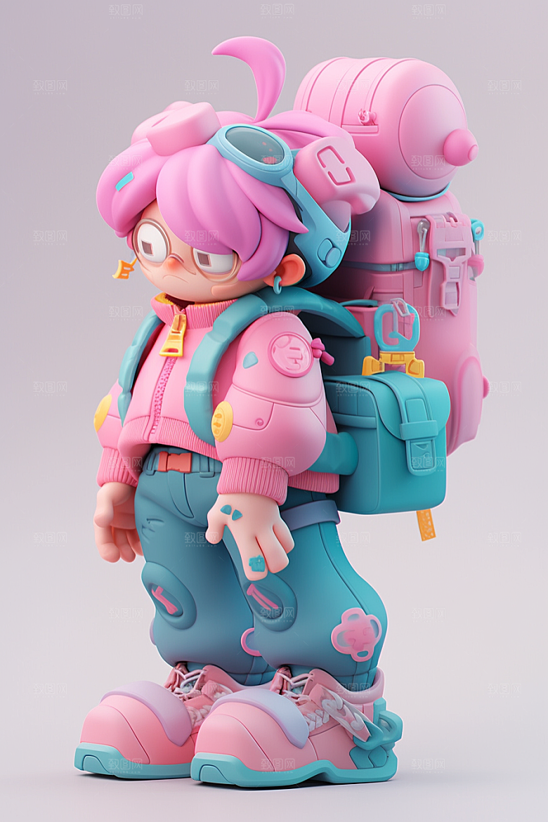 潮流玩偶3D人物IP模型