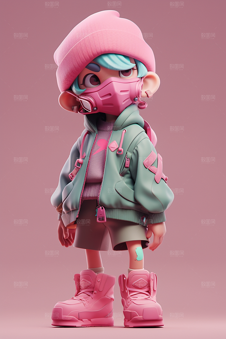 潮流玩偶手办3D模型