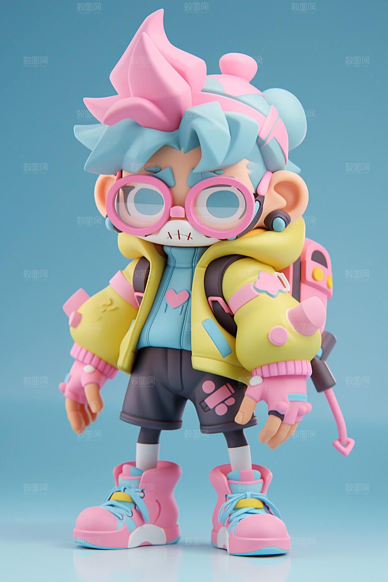 潮流玩偶3D可爱模型