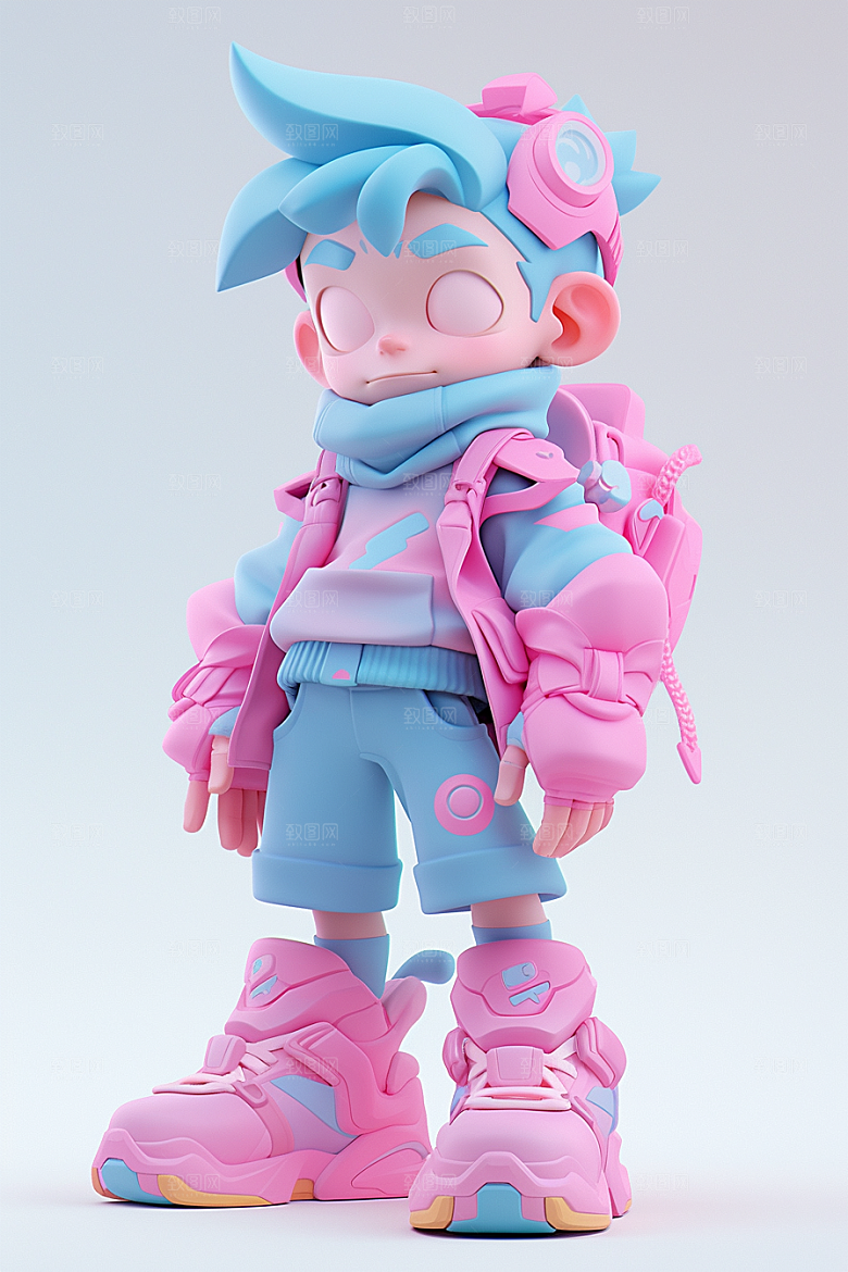 潮流玩偶时尚3D模型