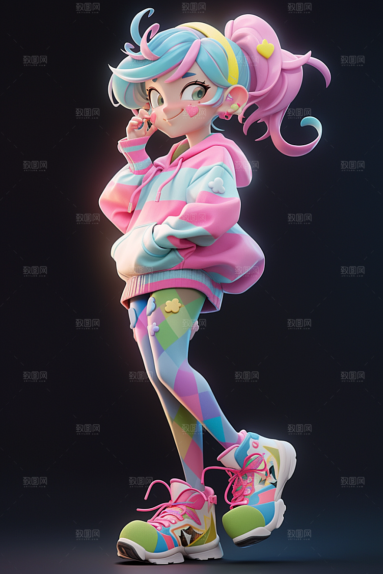 潮流玩偶3D高清模型
