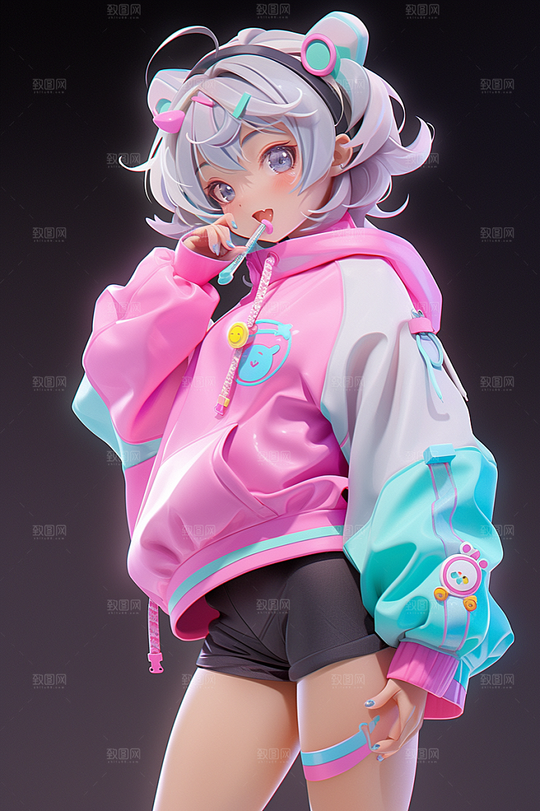 潮流玩偶立体高清模型