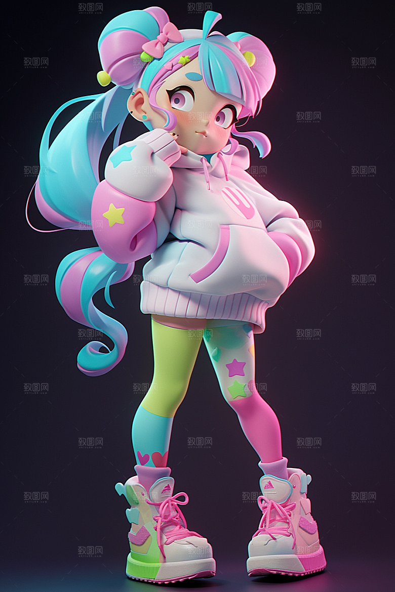 潮流玩偶手办3D模型
