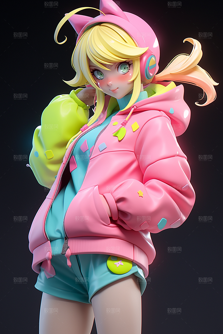 潮流玩偶手办3D模型