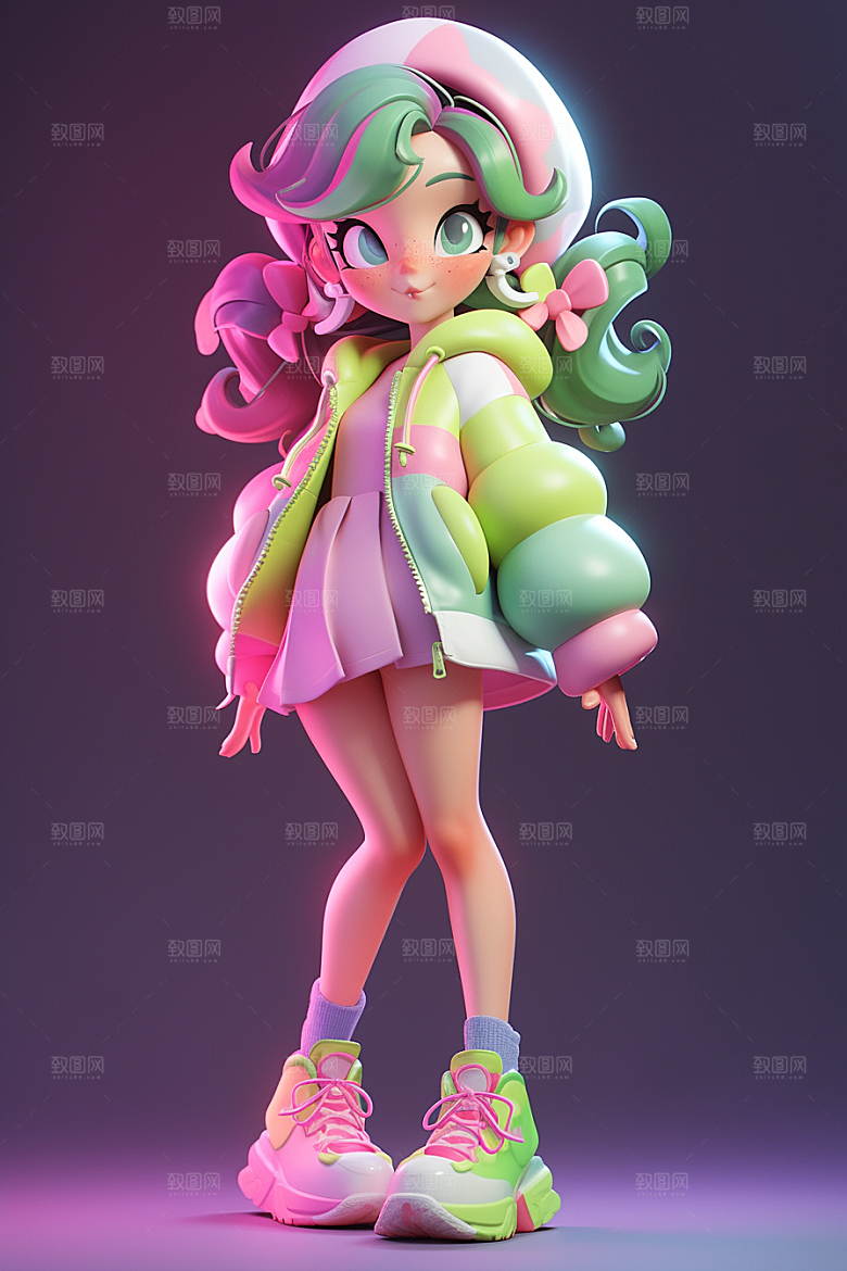 潮流玩偶手办3D模型