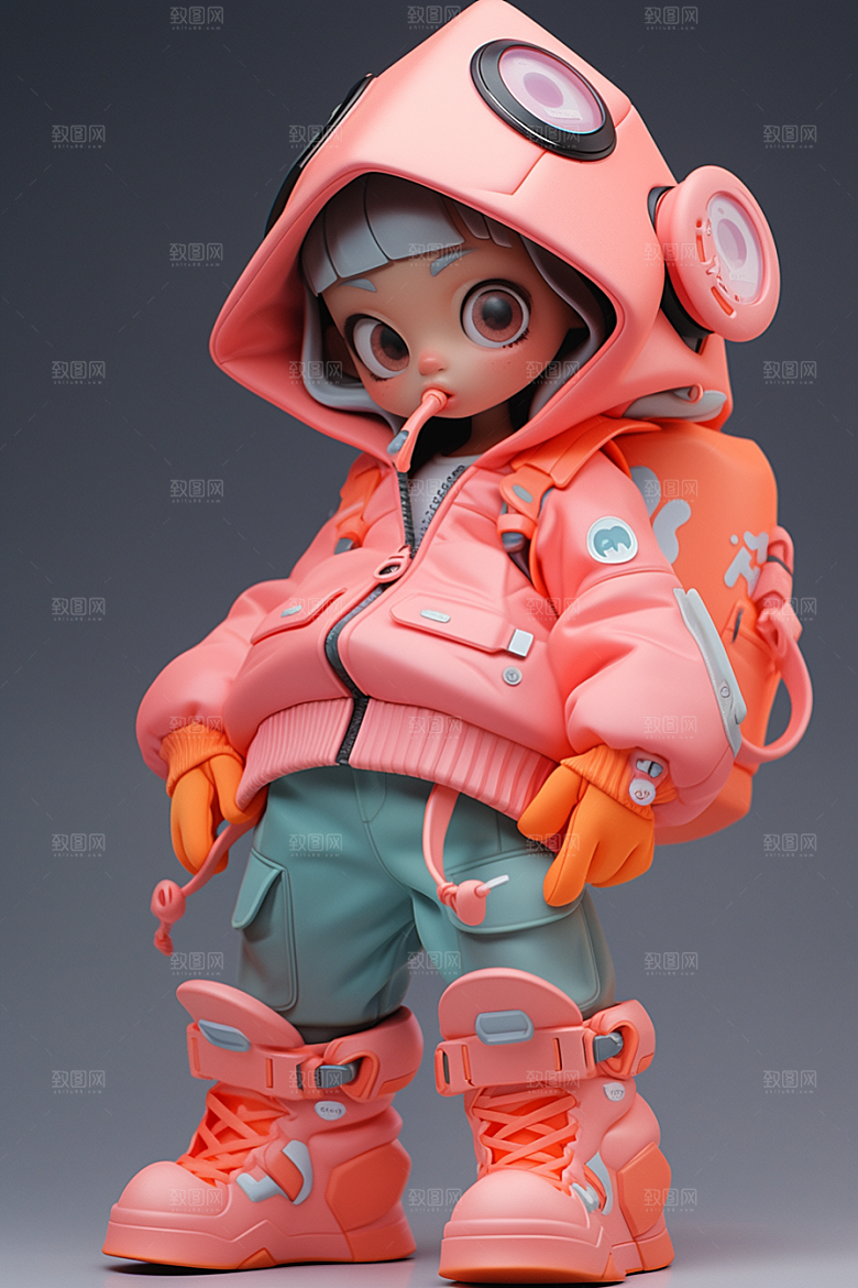 潮流玩偶手办3D模型