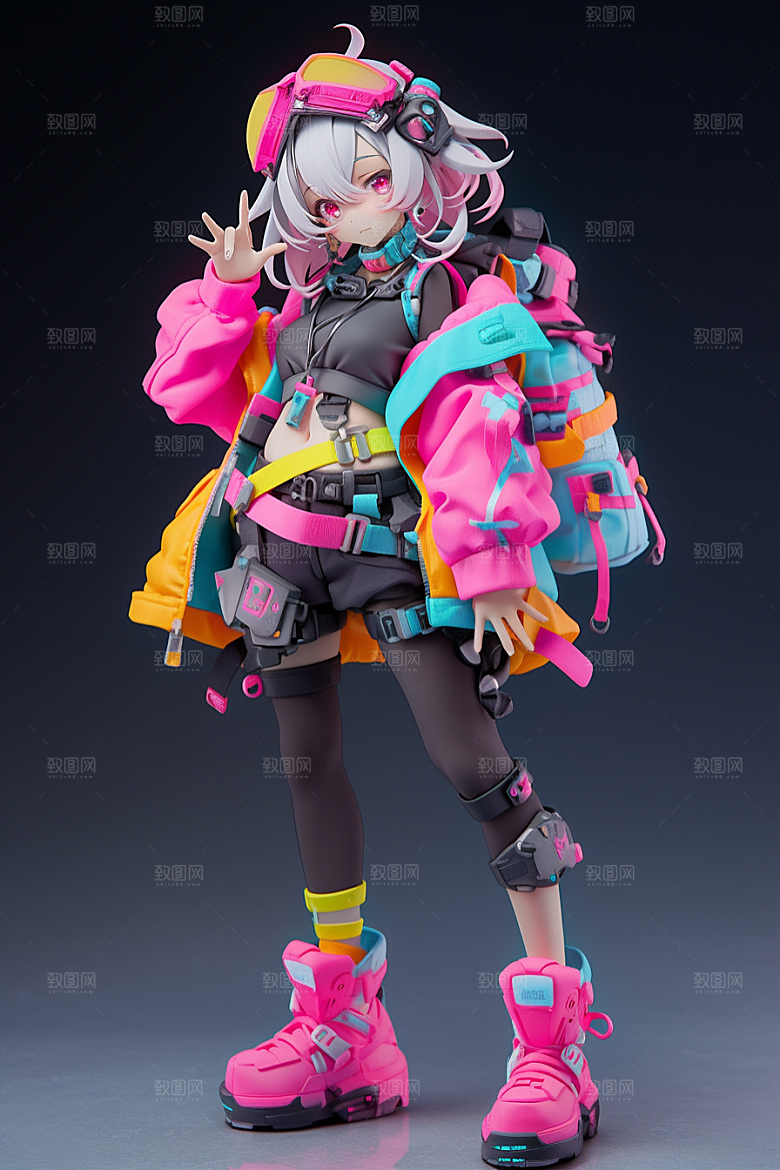 潮流玩偶立体3D模型