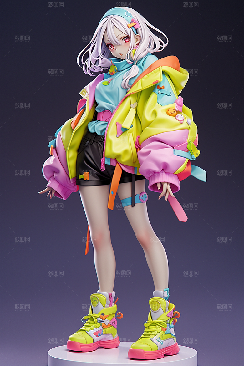 潮流玩偶立体3D模型