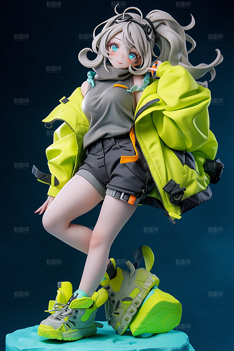 潮流玩偶3D涂鸦模型