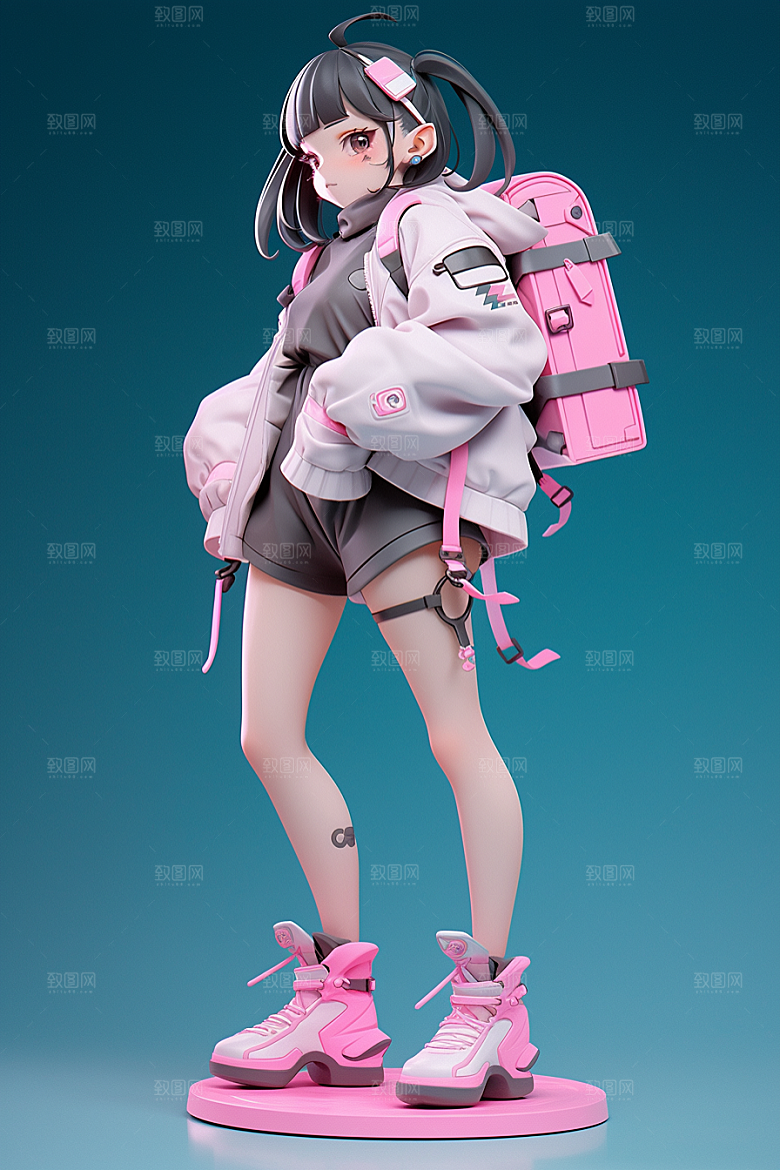 潮流玩偶立体3D模型