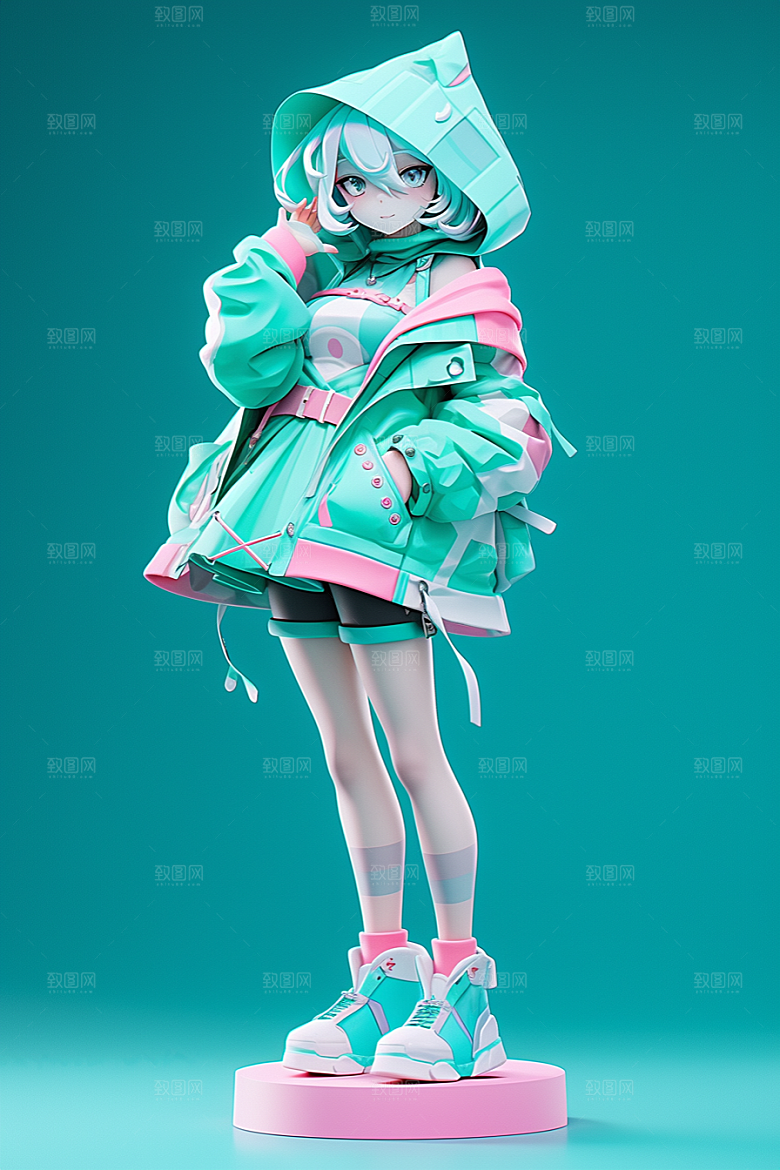 潮流玩偶3D立体模型