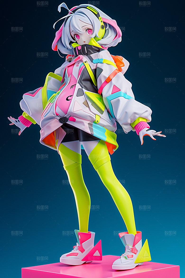潮流玩偶人物IP3D模型