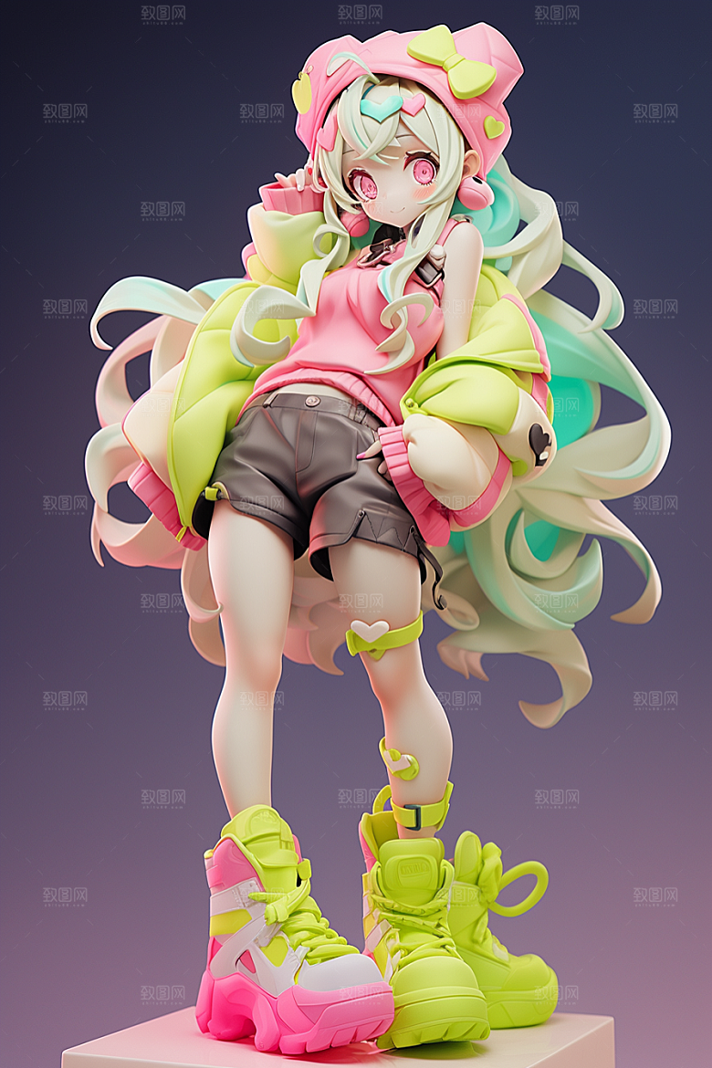 潮流玩偶手办3D模型