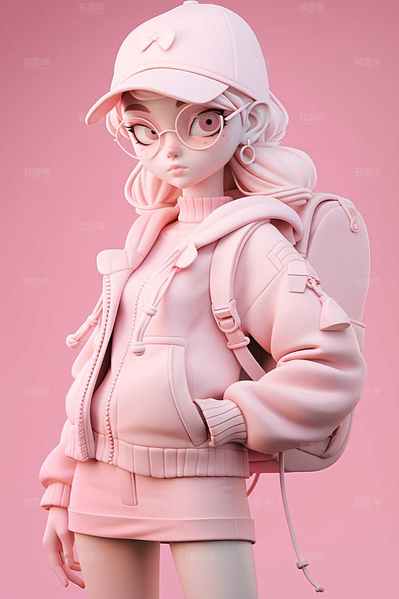 潮流玩偶可爱3D模型