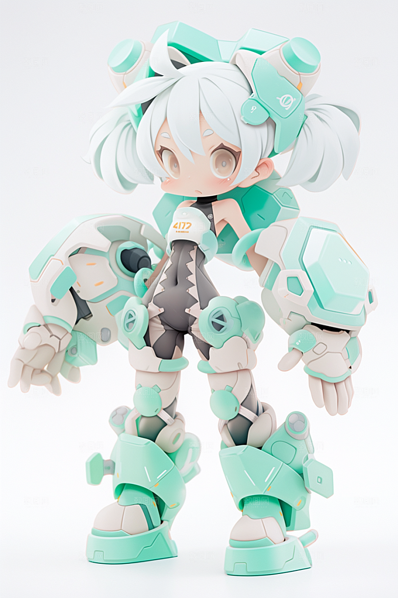 潮流玩偶3D炫彩模型