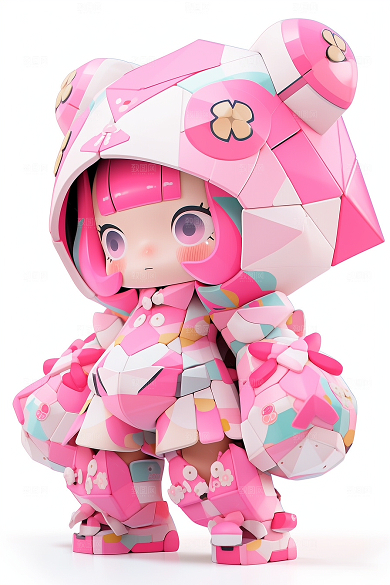 潮流玩偶高清3D模型