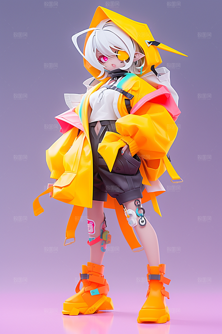 潮流玩偶手办3D模型