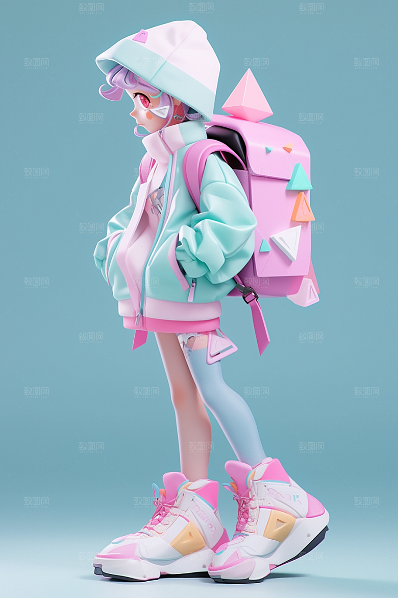 潮流玩偶手办3D模型